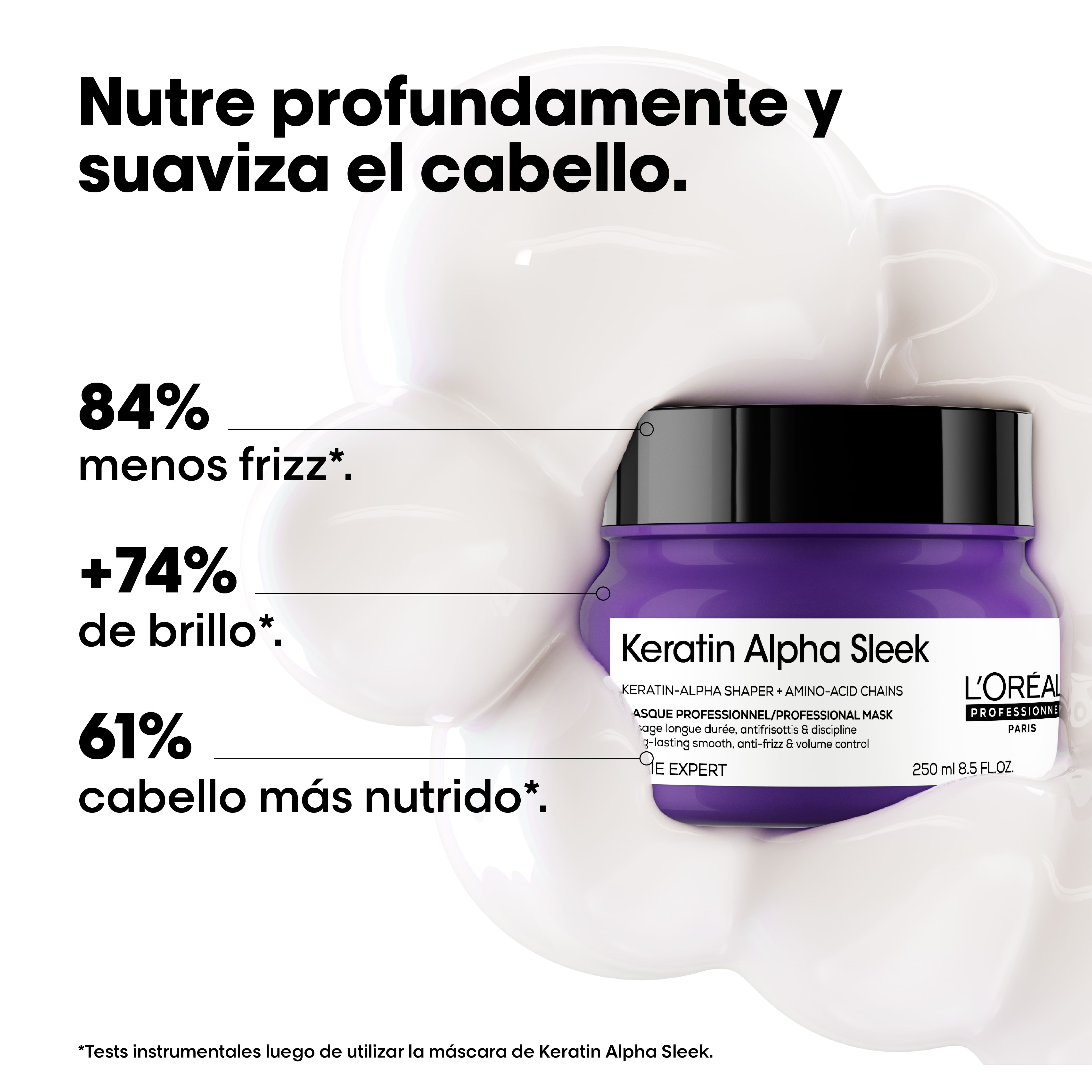 L'Or&eacute;al Professionnel Keratin Alpha Sleek Mascarilla Profesional Nutre y Suaviza Profundamente 250ml